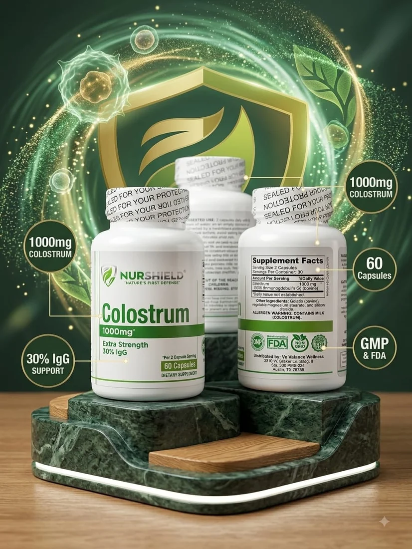 Colostrum Medical Grade: 1000 mg, 30% IgG, 60 cápsulas